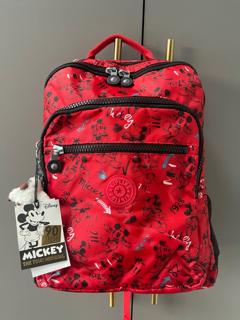 Kipling x Disney Mickey Anniversary Red Backpack Women s