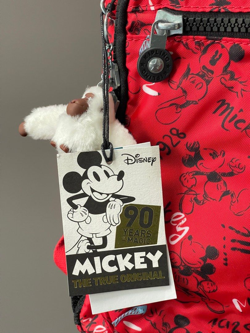 Kipling x Disney Mickey Anniversary Red Backpack Women s Fashion Bags Wallets Backpacks on Carousell