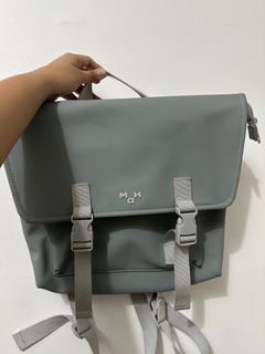 MAH OLI PU Leather Cambridge Bag Waterproof Laptop Backpack - Standard Color Gray