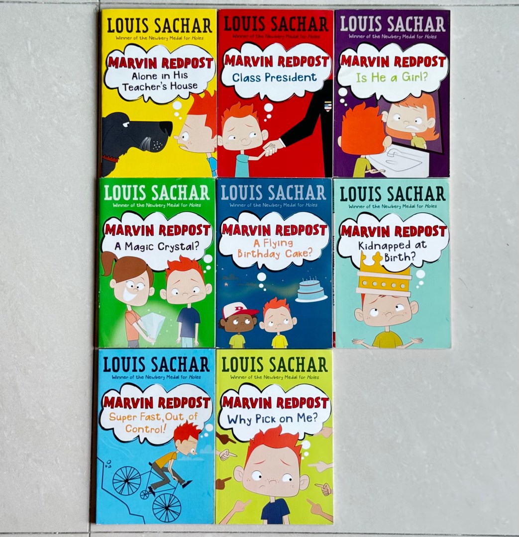 Set of 6 Marvin Redpost series books by Louis Sachar