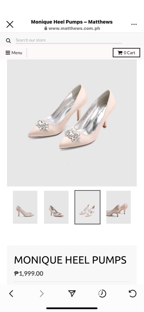 MATTHEWS MEGAN HEEL PUMPS (Category: Heels) located in Marikina City. Submitted by Summerscrystalworld (Listing ID 1260699777, Image 2). Description: BRAND NEW WITH BOX AND RECEIPT RFS: NEED SMALLER SIZE SIZE 7/EU 38.