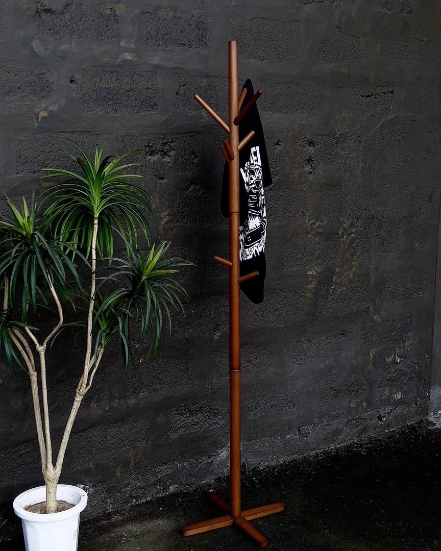 Mcm wooden coat rack, Furniture & Home Living, Furniture, Shelves