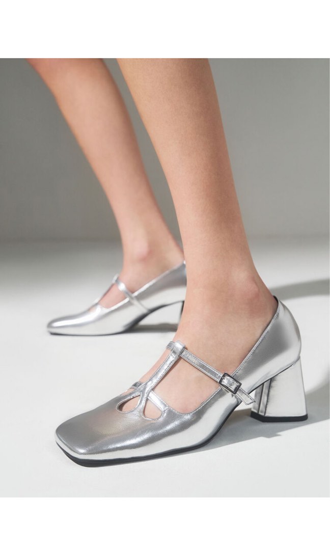 double strap mary jane heels