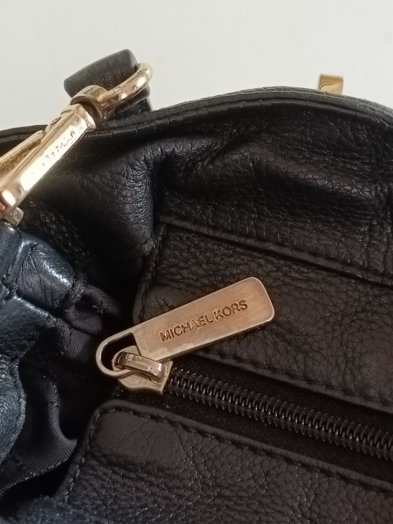 Michael Kors Black Leather bag with sling strap, Luxury, Bags