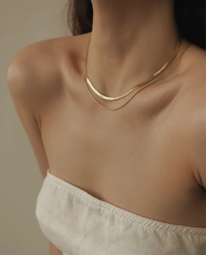 Double layer on sale chain gold