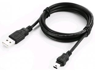 5ft USB 2.0 A Male to Mini-B 5-pin + Micro-B 5-pin Charging Cable