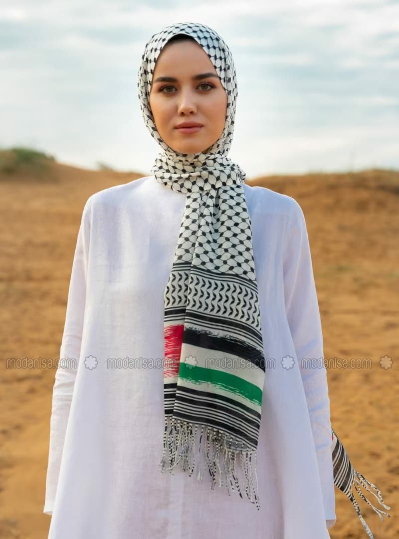 Modanisa Palestine Shawl Keffiyeh Tudung Palestin Made in Turkey, Women ...