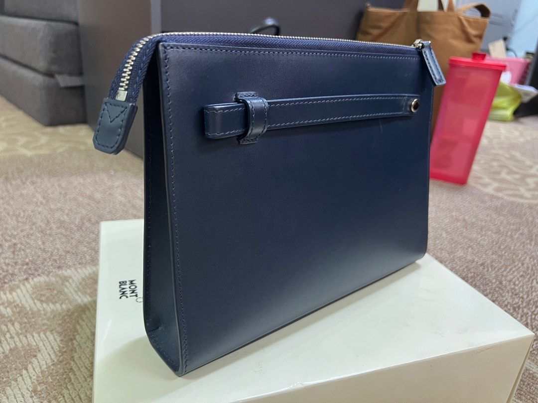 Montblanc Meisterstuck Clutch Pochette Navy Iconic Color