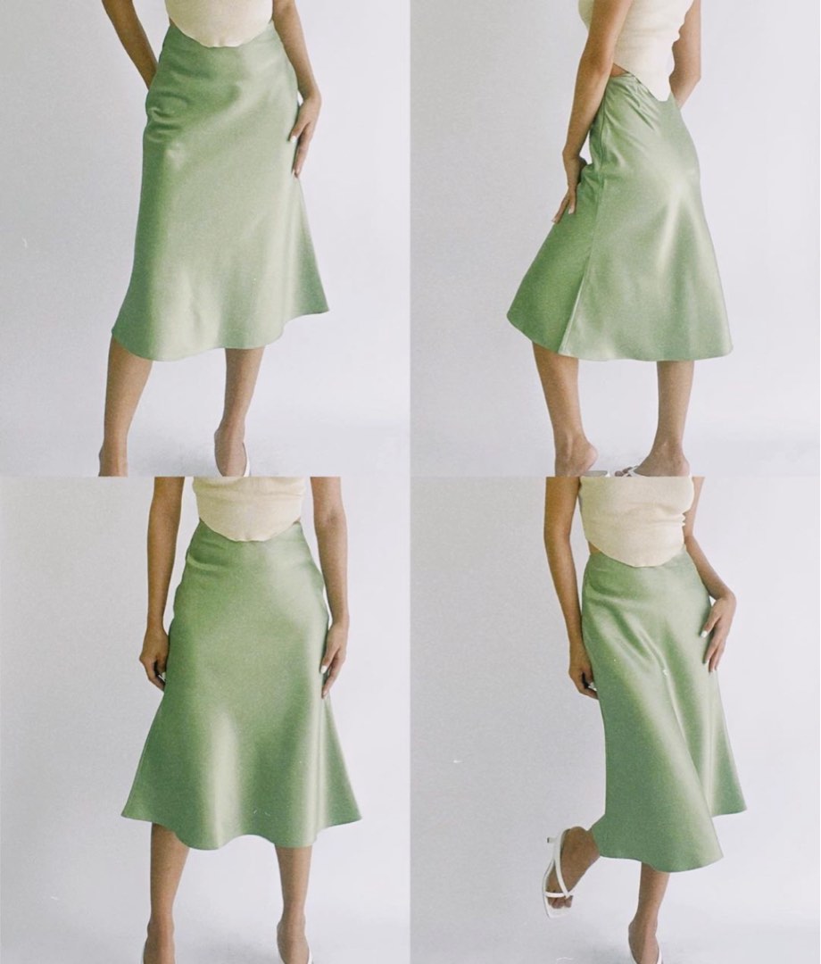 muli mnl satin midi skirt, Women's Fashion, Bottoms, Skirts on Carousell