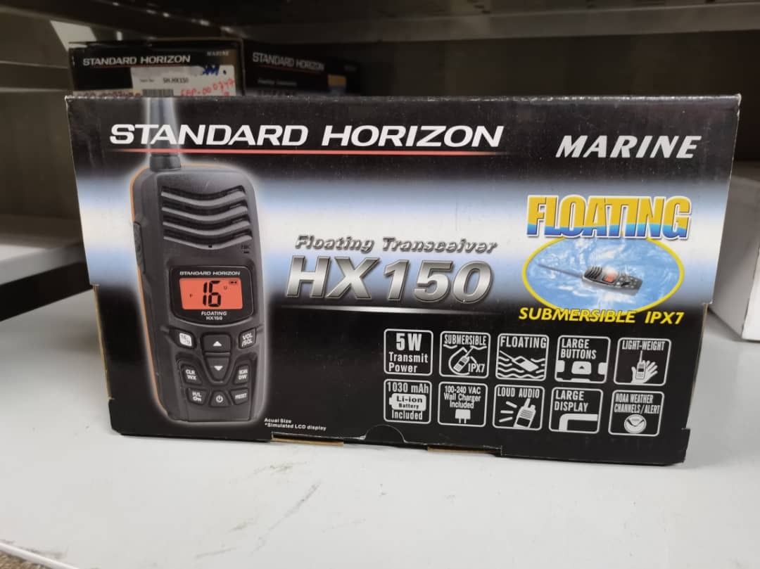 NEW Extra Stock Standard Horizon HX150 Floating Handheld VHF Radio,  Hobbies  Toys, Toys  Games on Carousell