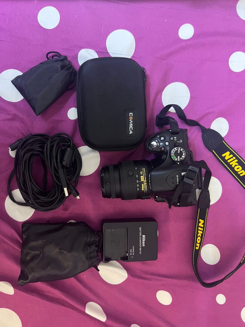 NIKON D5200 DSLR Full Set With Microphone, Photography, Cameras on