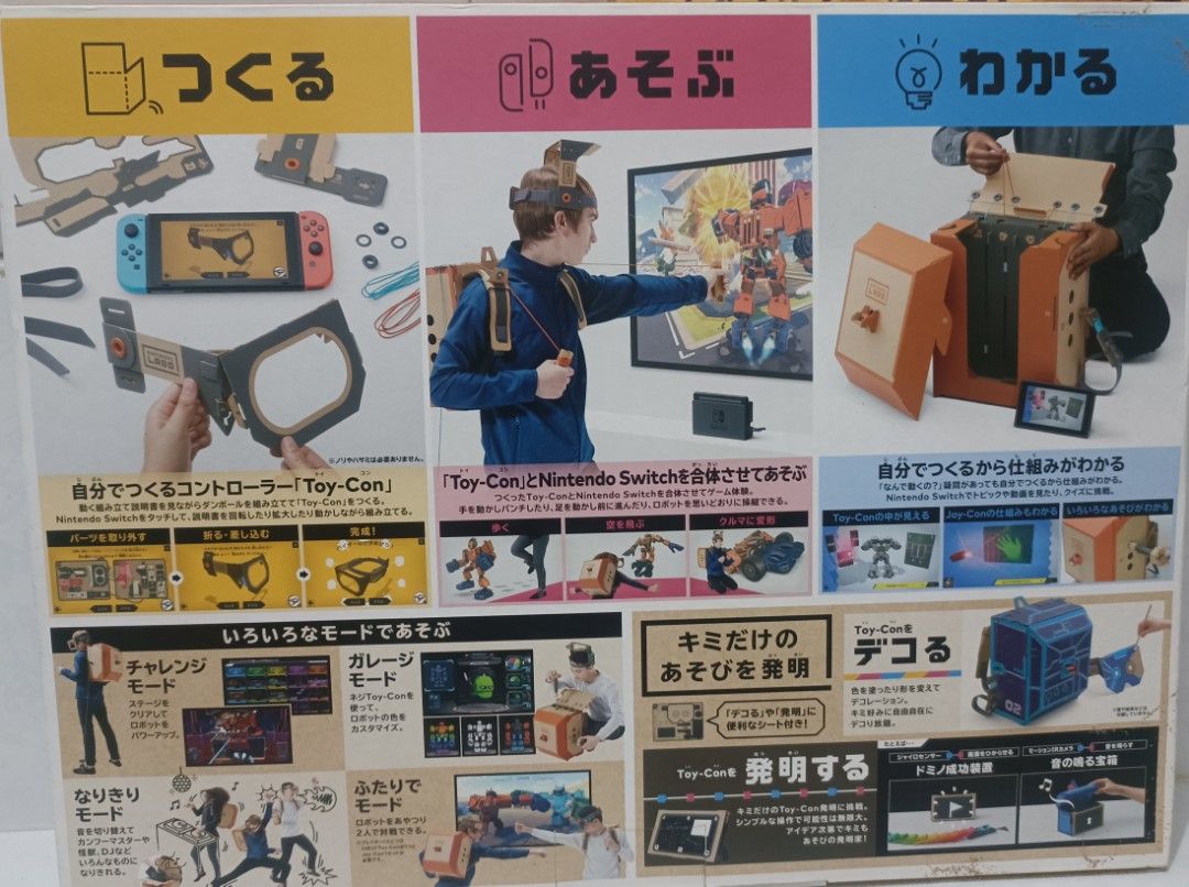 Nintendo Switch Labo Robot Kit (Category: Nintendo) located in Imus. Submitted by lovecruzat (Listing ID 1260726851, Image 2). Description: ✔️ Original, brand new Nintendo Labo For more info about the product, you may visit https://www.nintendo.com/my/switch/adfv/index.html.