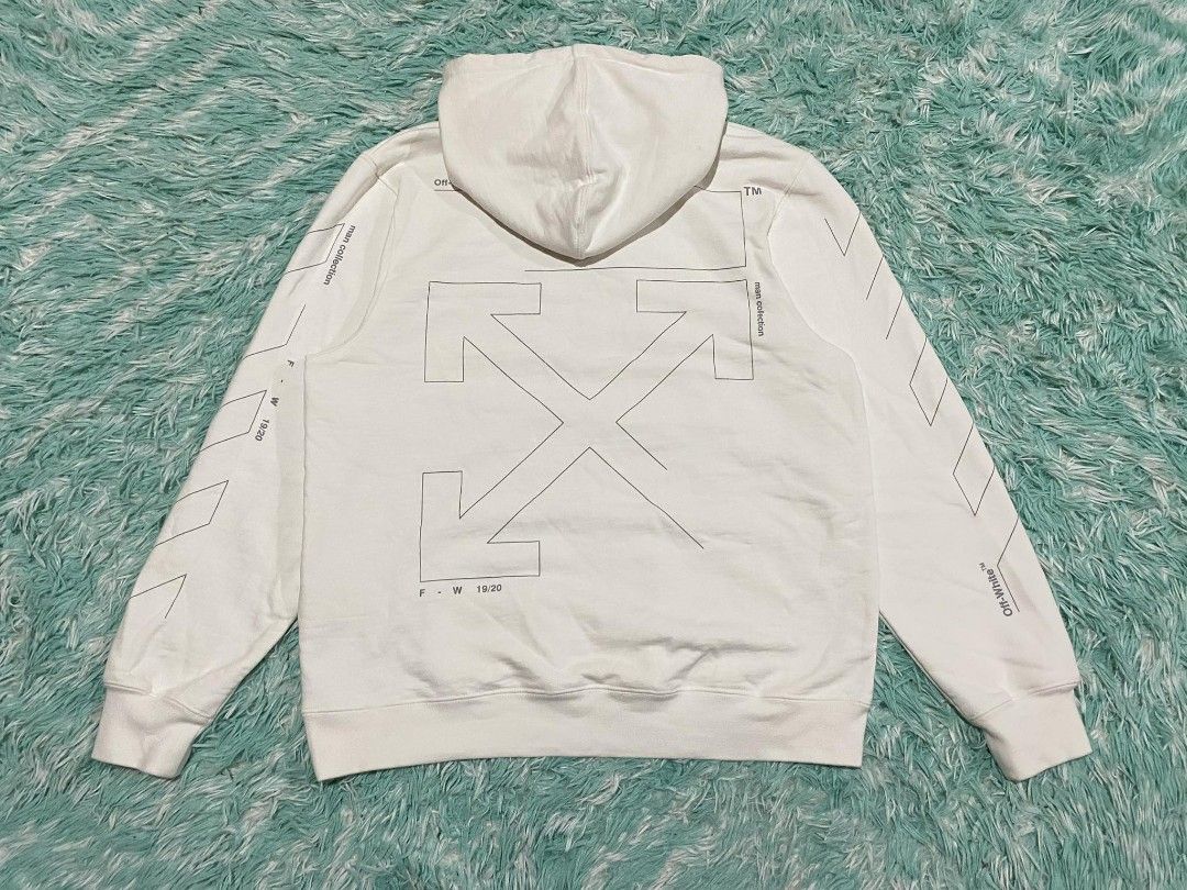 Off white unfinished hoodie best sale