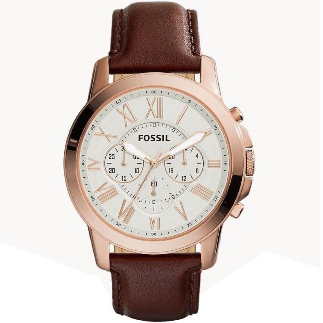 OFFER SALE FOSSIL FS4991 Chronograph Brown Leather Men s Watch