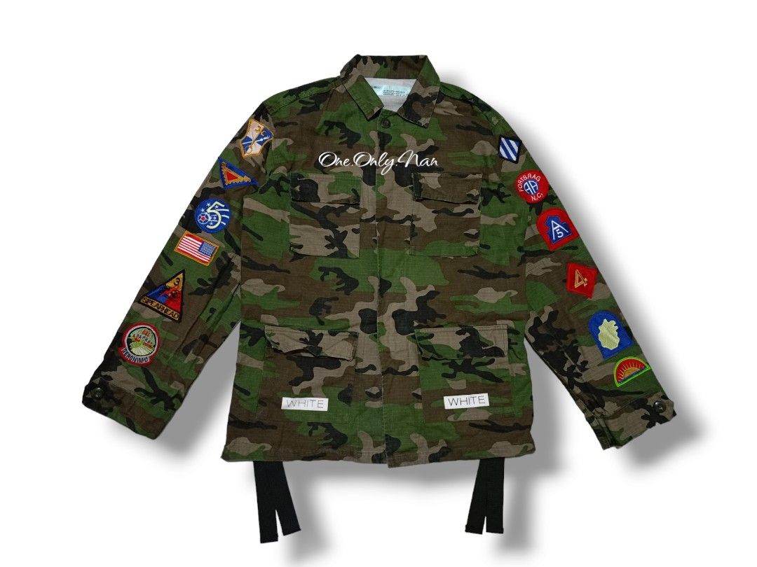 Off White Military Jacket Men s Fashion Coats Jackets and