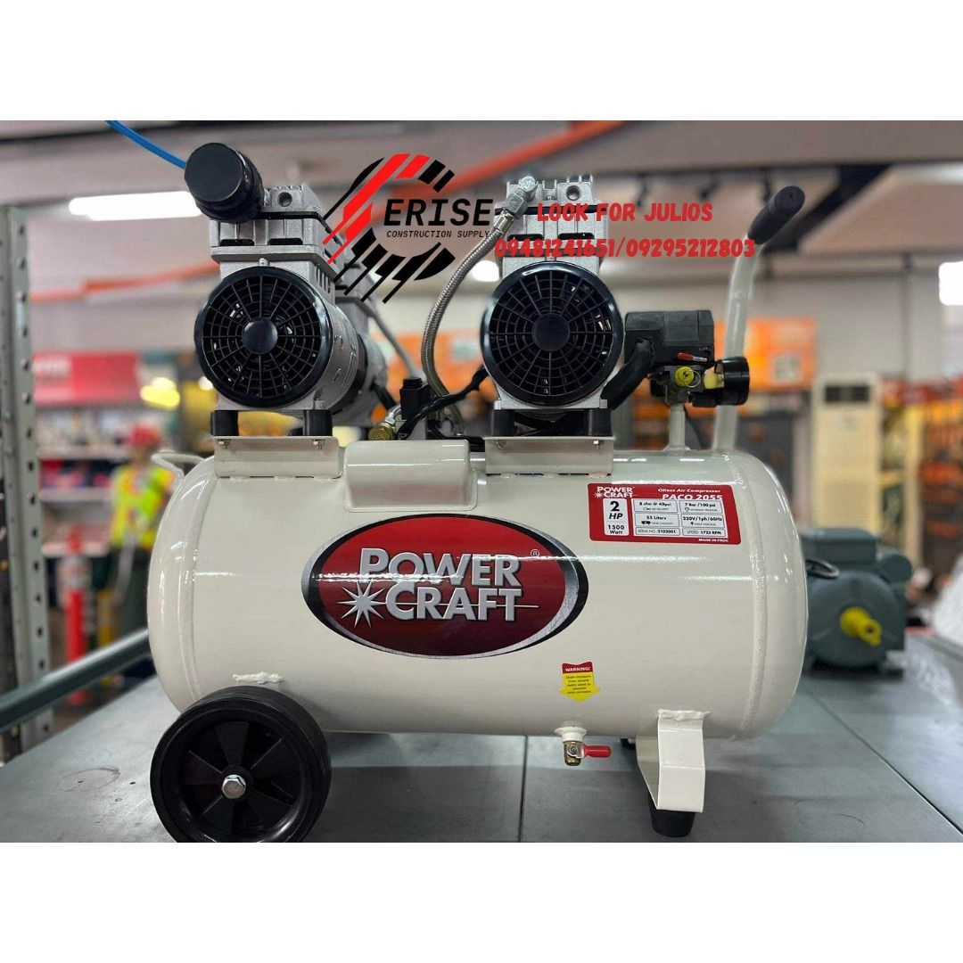 Oiless Air Compressor 2HP (55L Horizontal), Commercial & Industrial ...