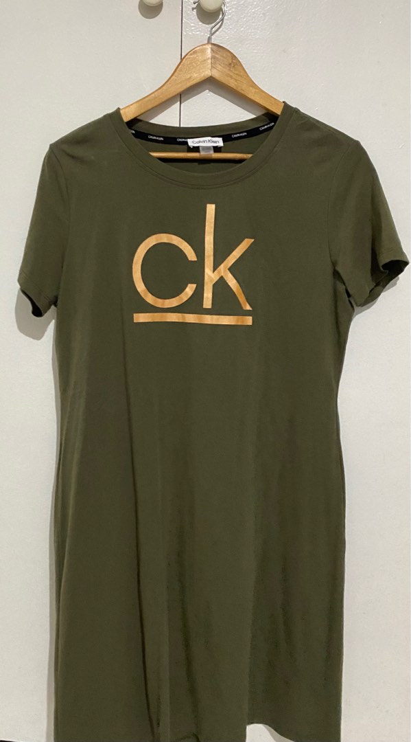 Original Calvin Klein army green dress, Women's Fashion, Dresses & Sets