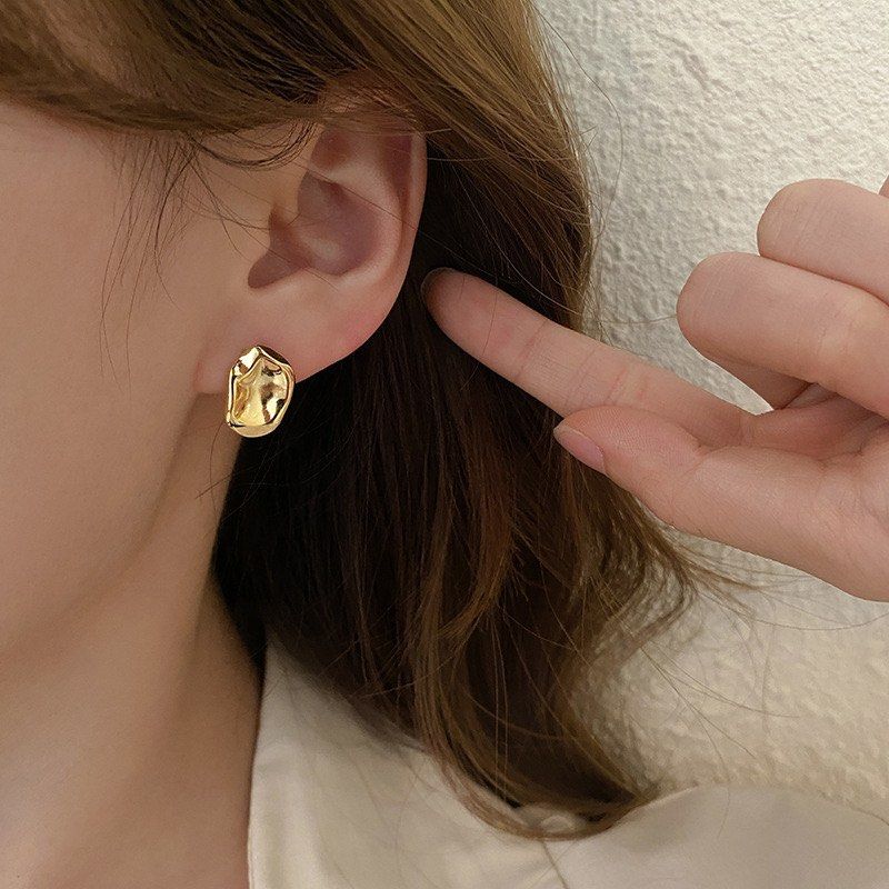 Oval Stud Earrings Luxury Accessories on Carousell
