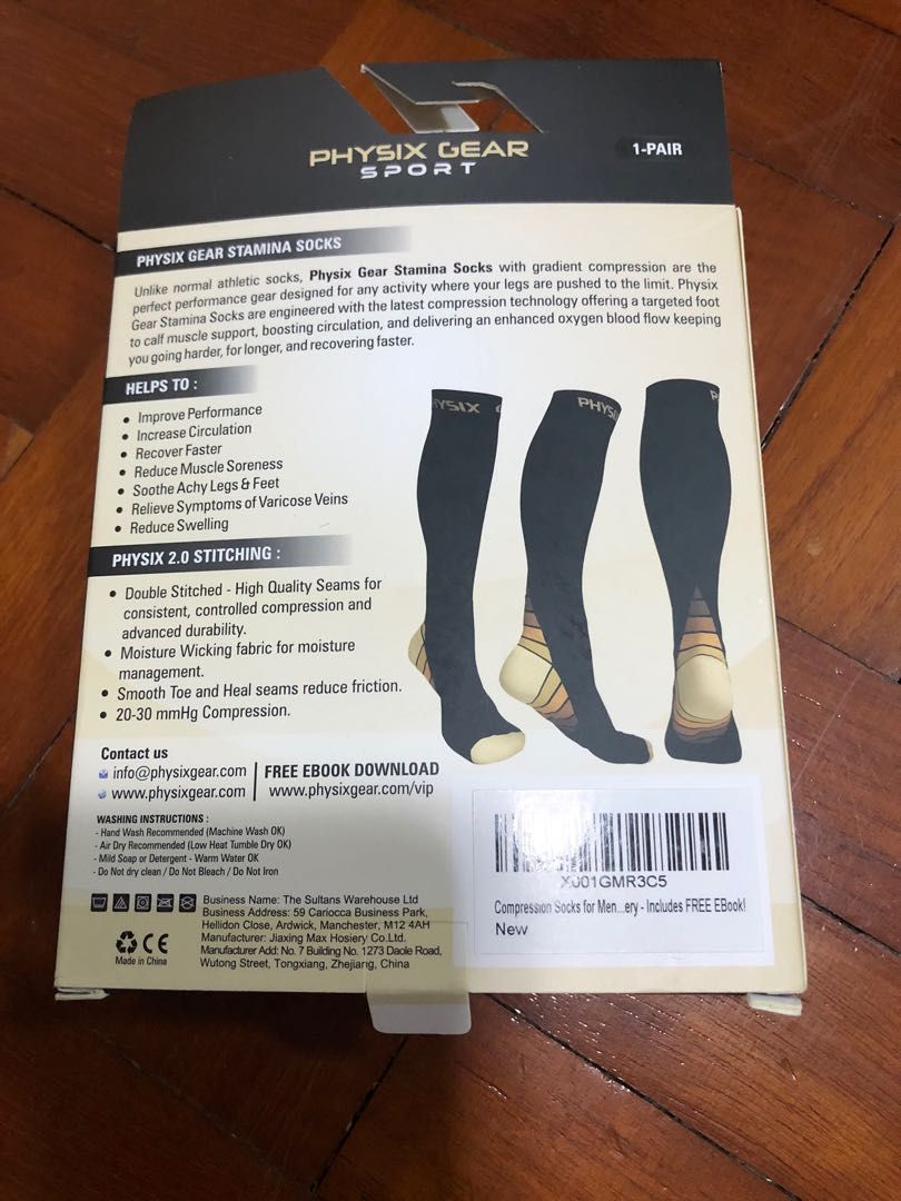 Physix Gear Sport Compression Socks for Men & Women 20-30 mmhg
