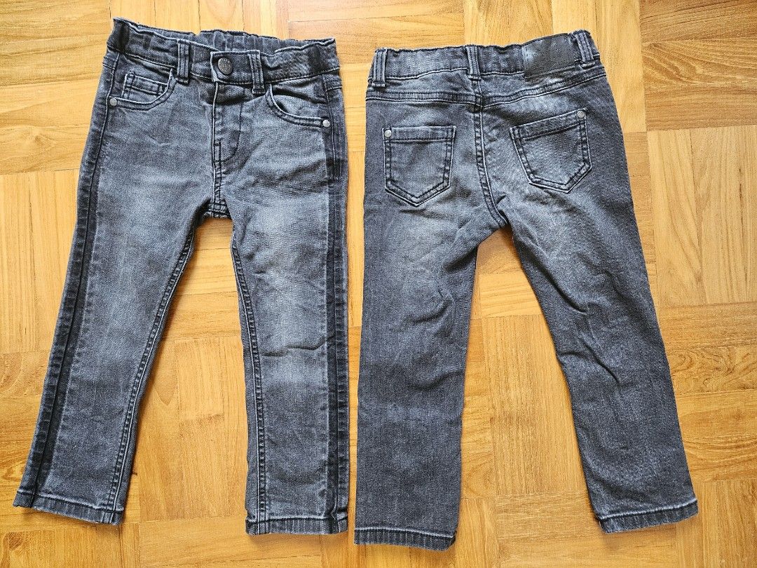 Pre loved Mothercare Toddler Kids Black Washed Jeans for sale Babies Kids Babies Kids Fashion on Carousell