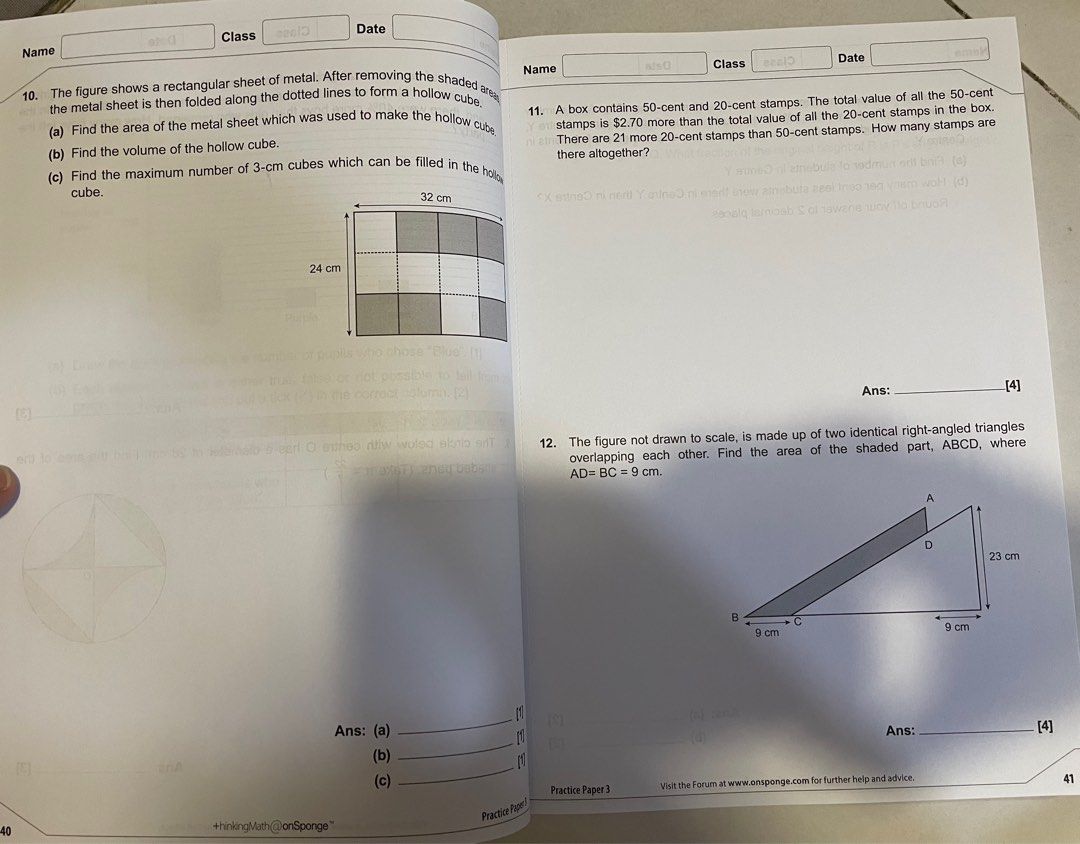 Primary 6 PSLE onSponge Maths, Hobbies \u0026 Toys, Books \u0026 Magazines, Assessment Books on Carousell