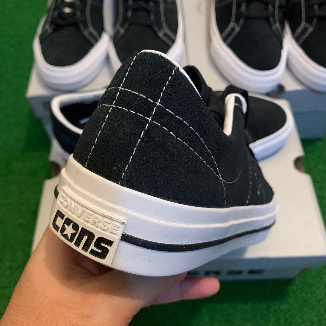 One star premium suede low top black store