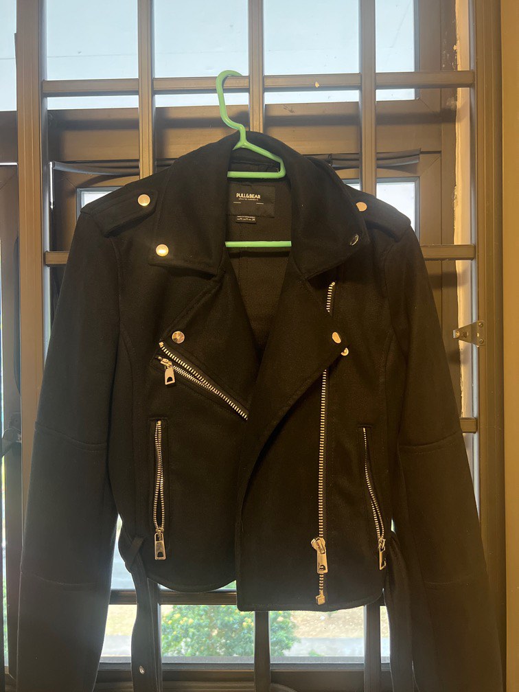 Pull and bear biker best sale