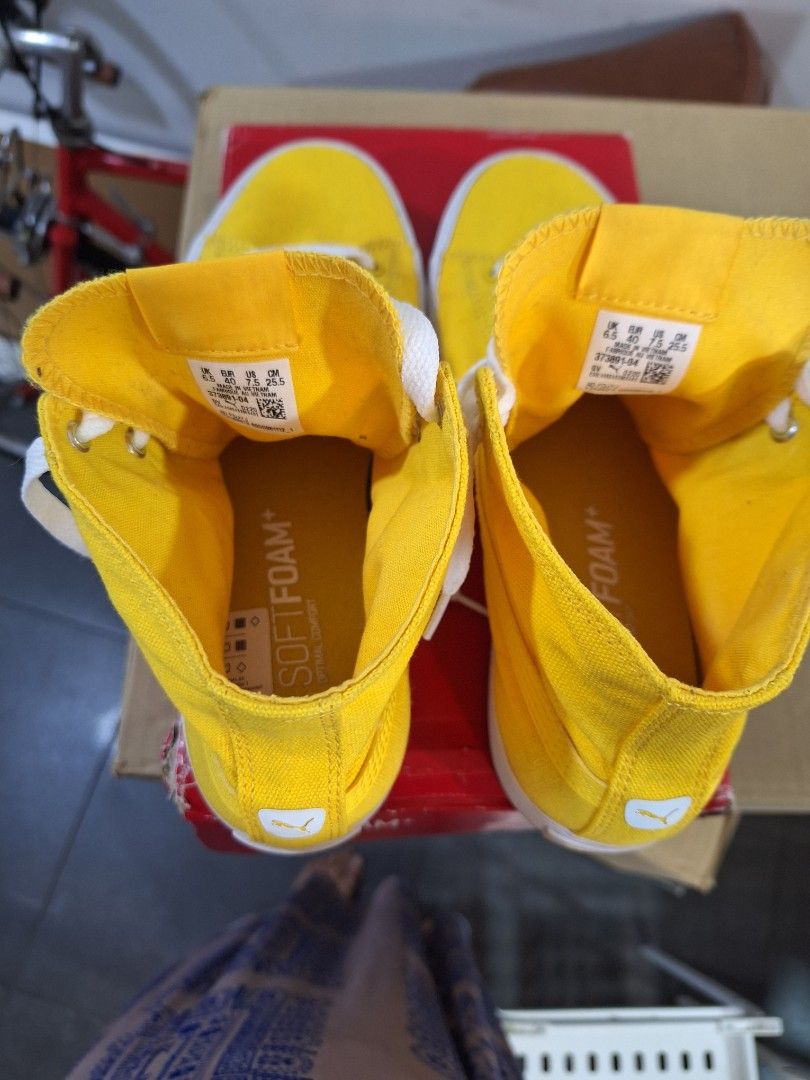 PUMA Bari Mid in Lemon Chrome Men s Fashion Footwear Sneakers