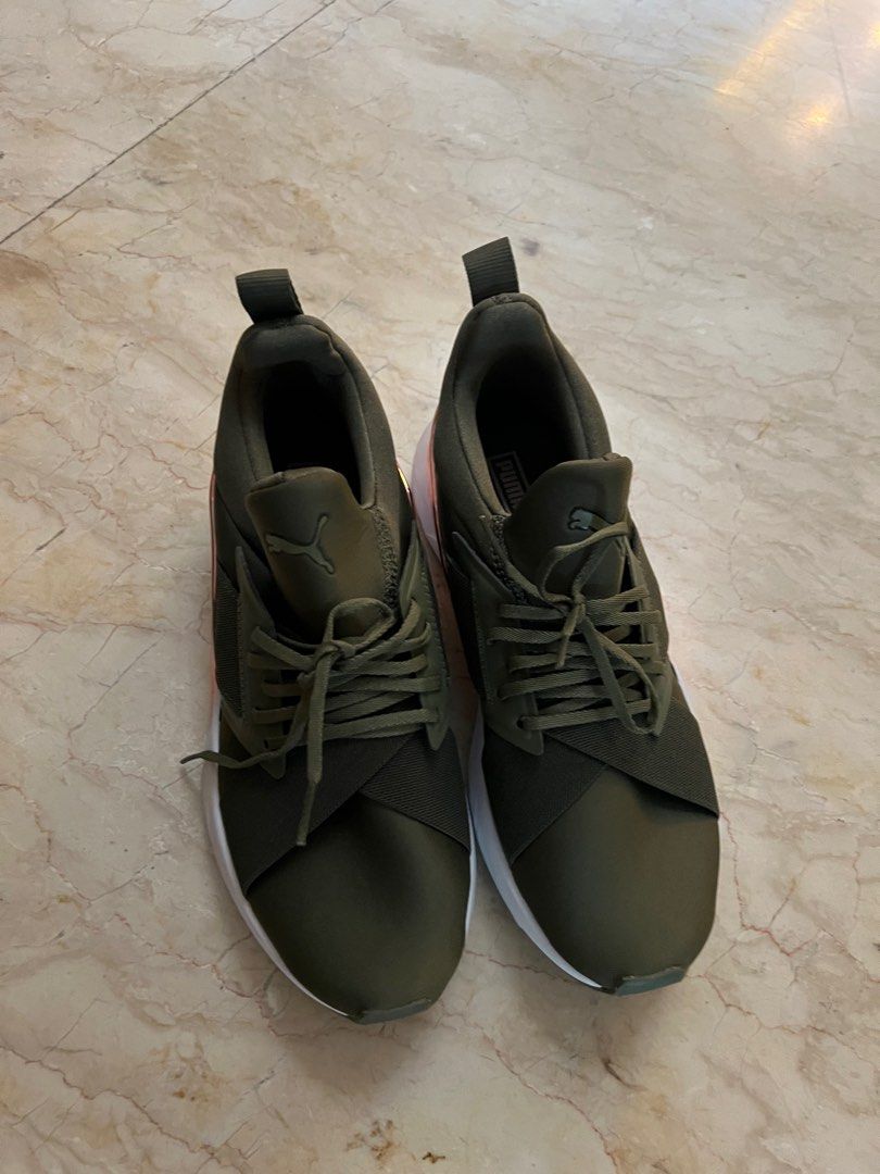 Puma Muse Army 99 NEW Fesyen Wanita Sepatu di Carousell
