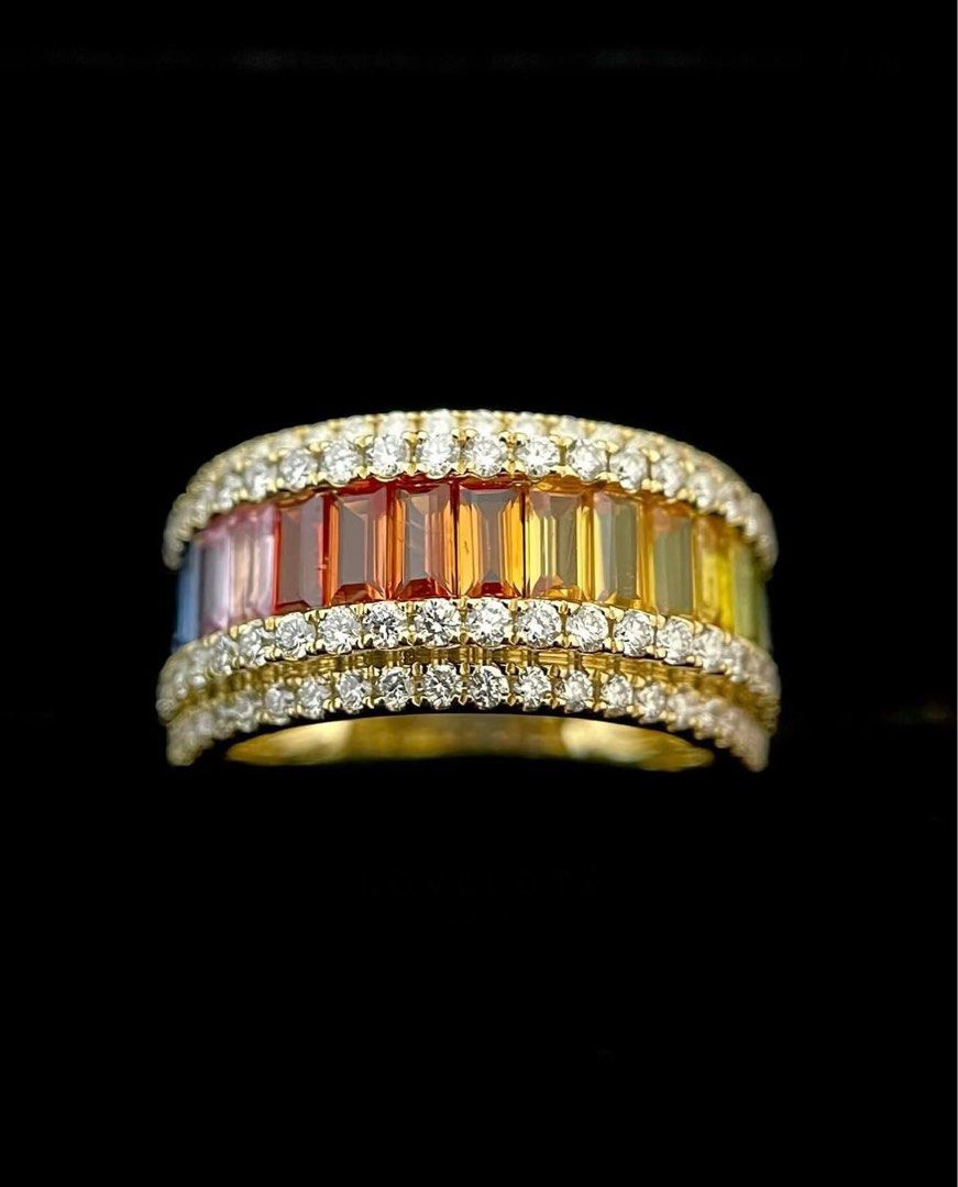 Rainbow clearance gold ring