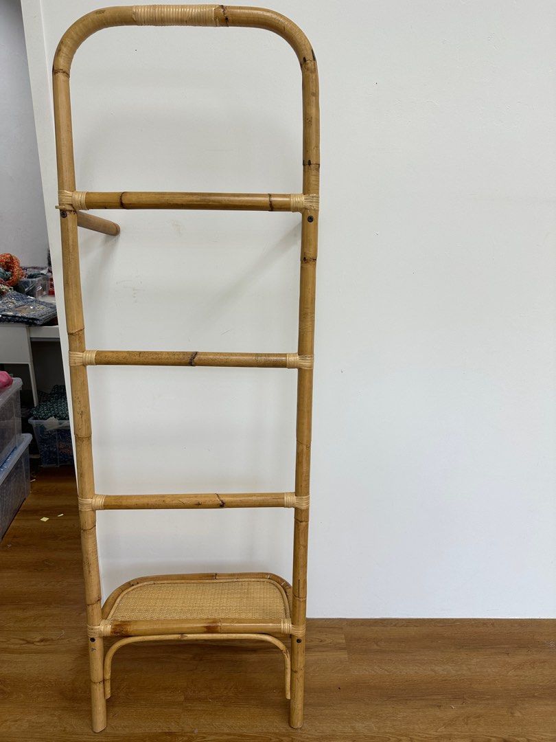 Rattan ladder display shelf, Furniture & Home Living, Furniture