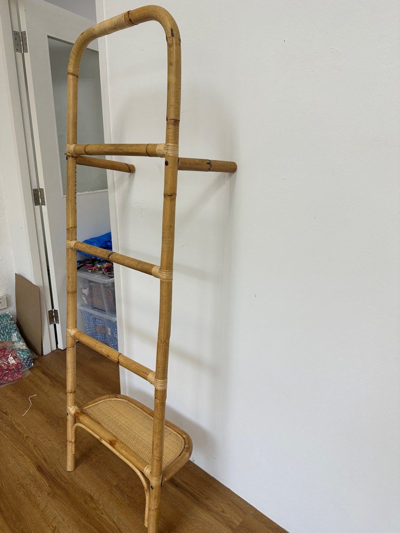 Rattan ladder display shelf, Furniture & Home Living, Furniture