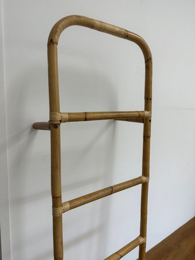 Rattan ladder display shelf, Furniture & Home Living, Furniture