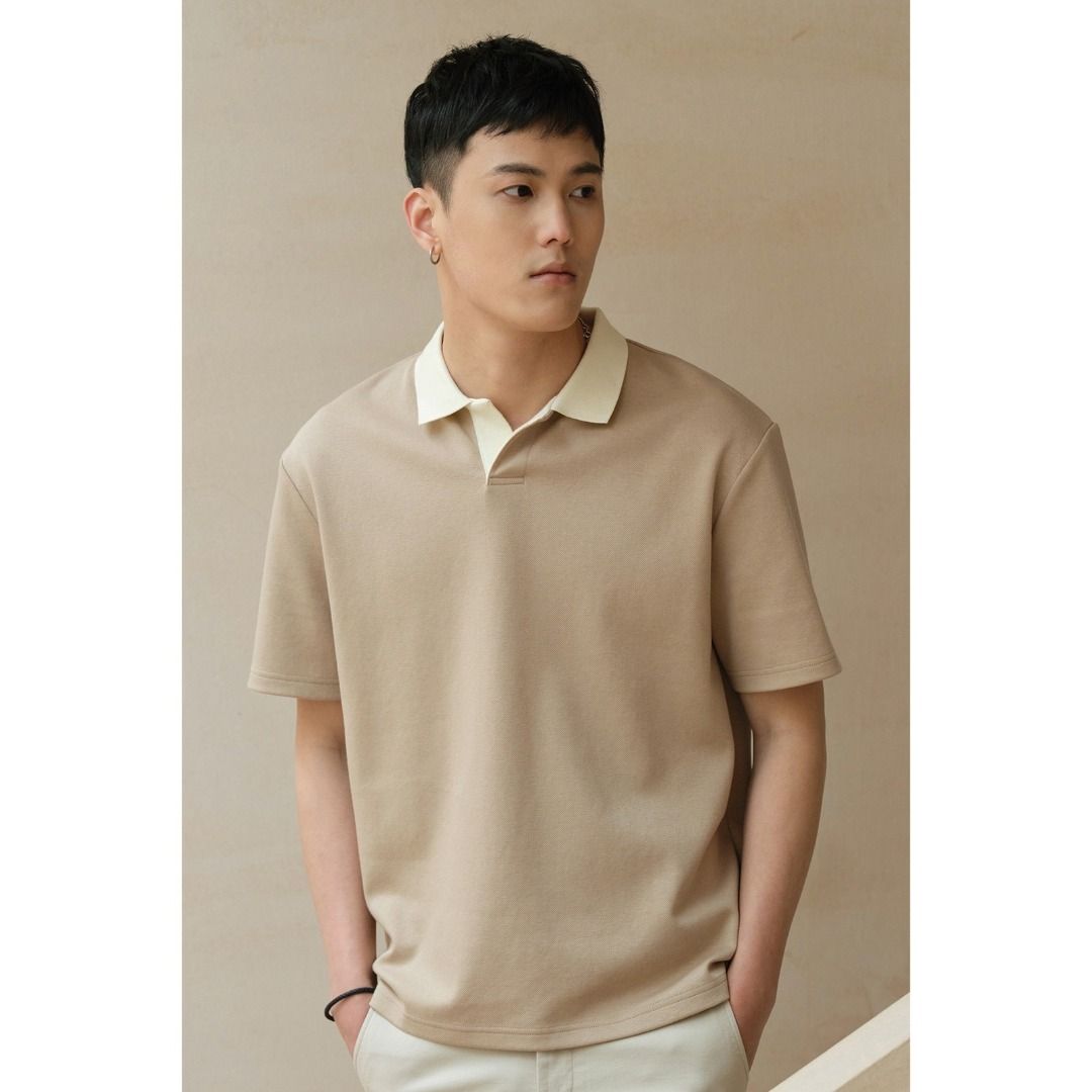 READY STOCK Men Casual Polo Collared Plain Mixed Color Simple