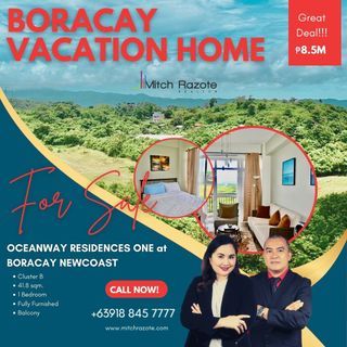 Relaxing and Spacious Vacation Condo For Sale at Oceanway Residences in Boracay Newcoast