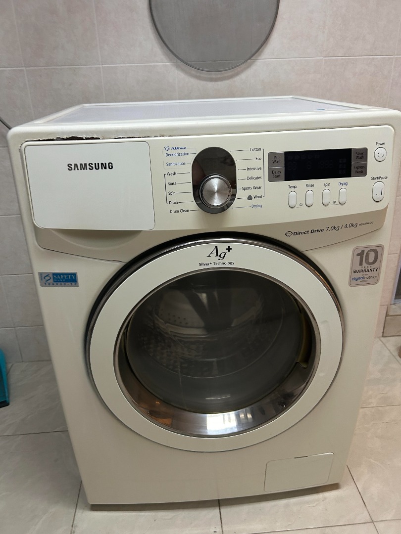Samsung Front Load Washing Machine (Direct Drive 7.0kg/4.0kg), TV