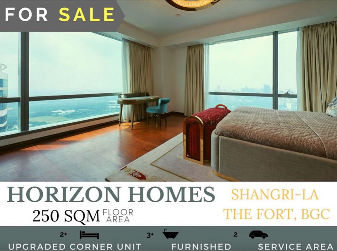 Shangrila Fort Manila BGC Horizon Homes Ultra Luxury Rare 2BR Bright Suite Corner Condominium