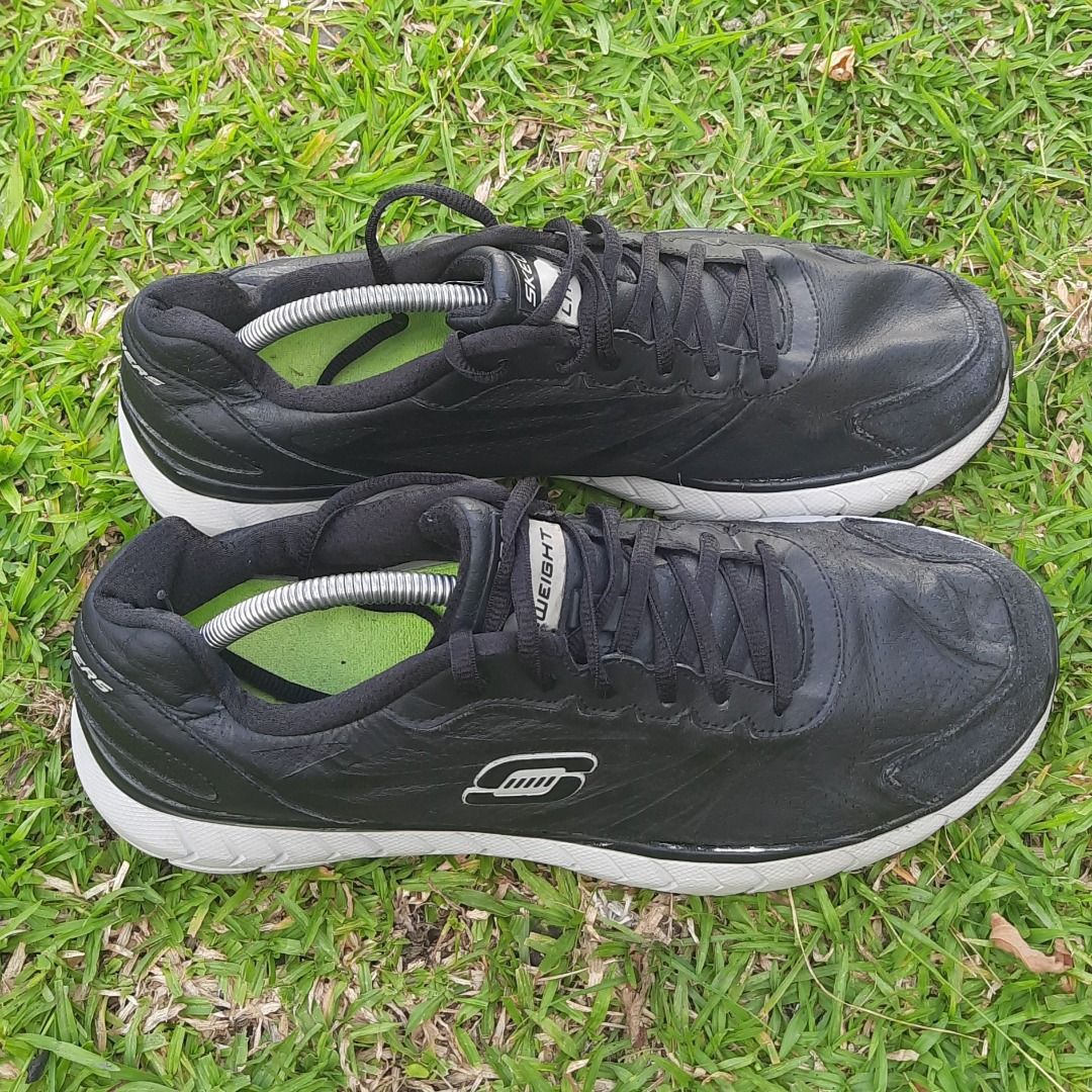 Skechers Lite Weight Kulit Fesyen Pria Sepatu Sneakers di