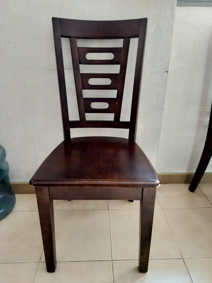 Solid Wooden dining Chair X 6, Furniture & Home Living, Furniture