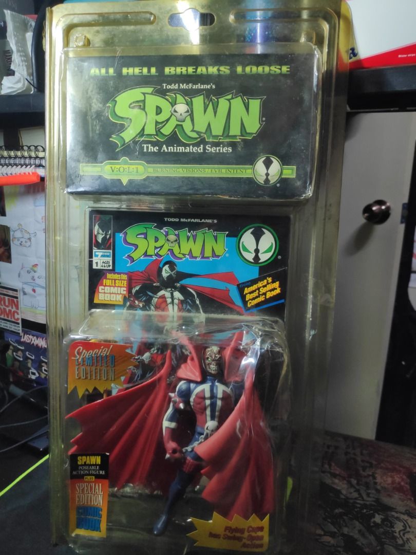 spawn toys with comic book and VHS tape limited edition Hobbies
