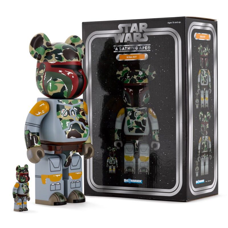 BE@RBRICK BAPE BOBA FETT 1000％-