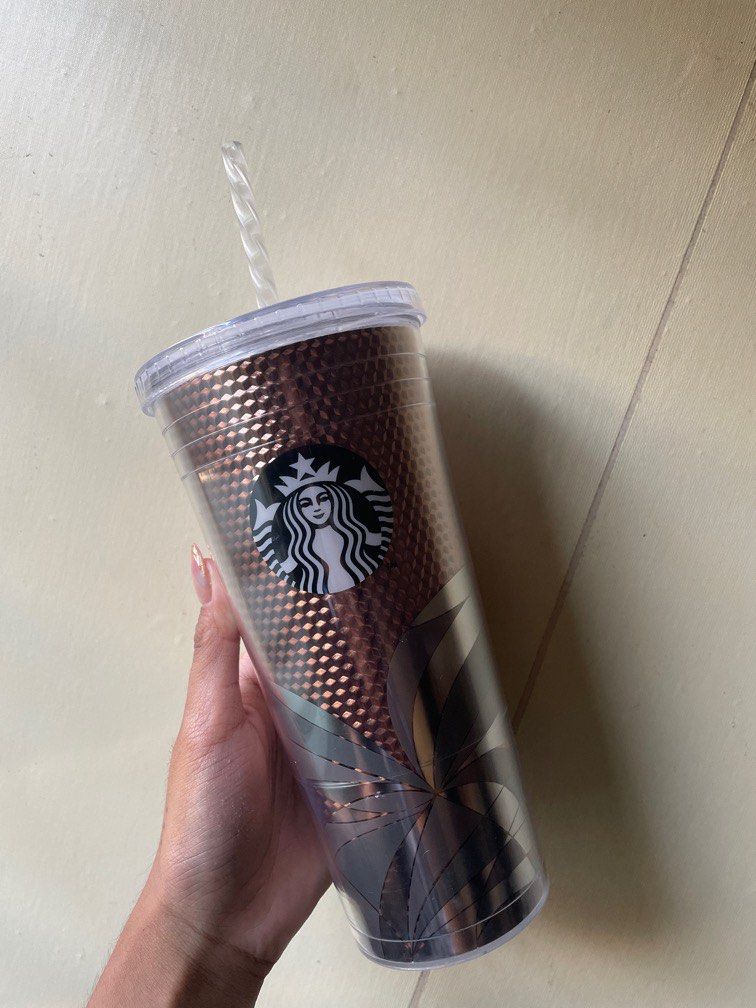 Starbucks Rose Gold Geometric Tumbler 2017