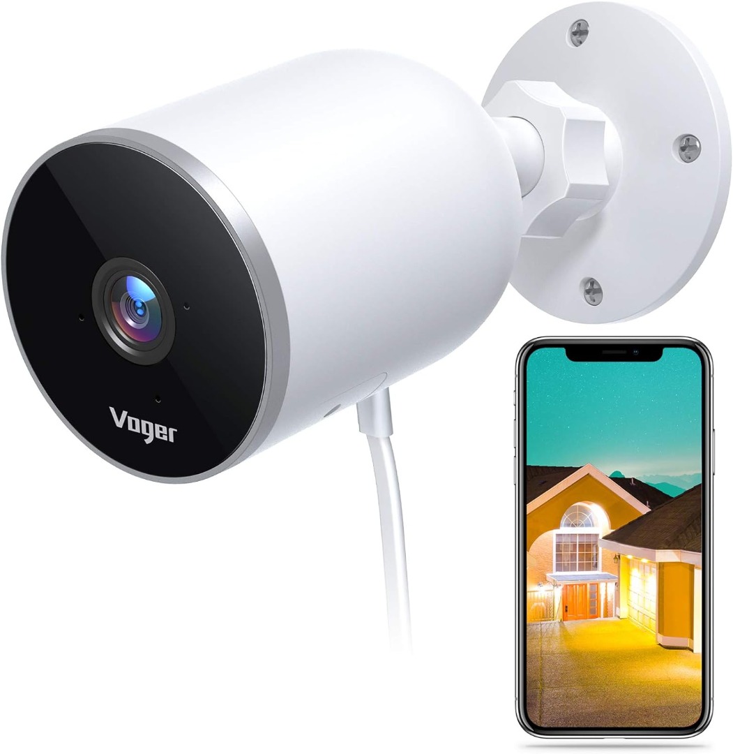 Voger Security Camera Outdoor, 1080P WiFi CCTV Camera with Motion