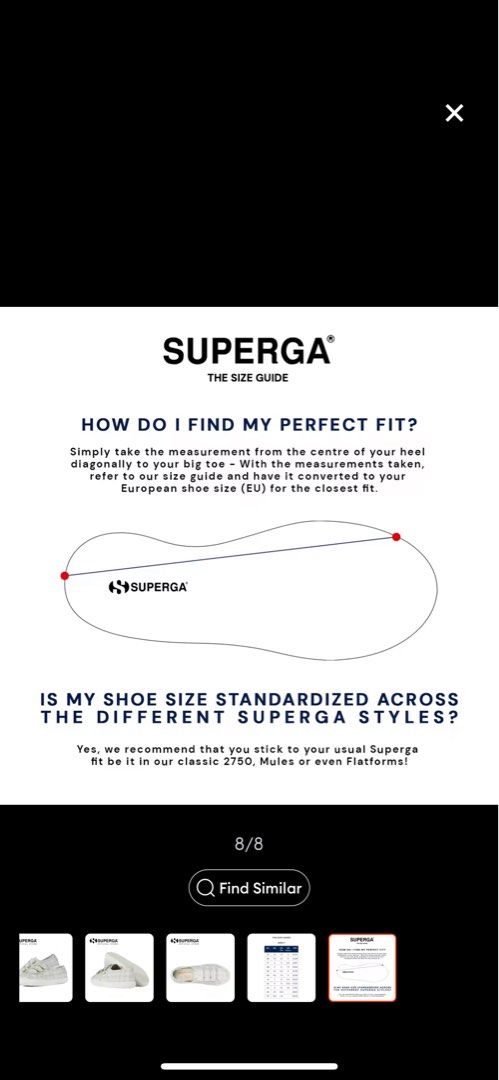 Superga size guide best sale