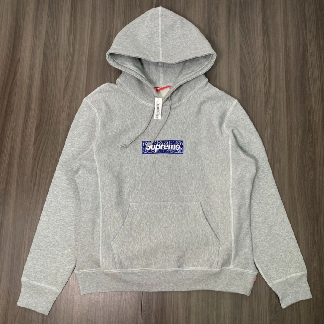 Supreme Bandana Box Logo Hooded Sweatshirt S-XL, 男裝, 上身及套裝