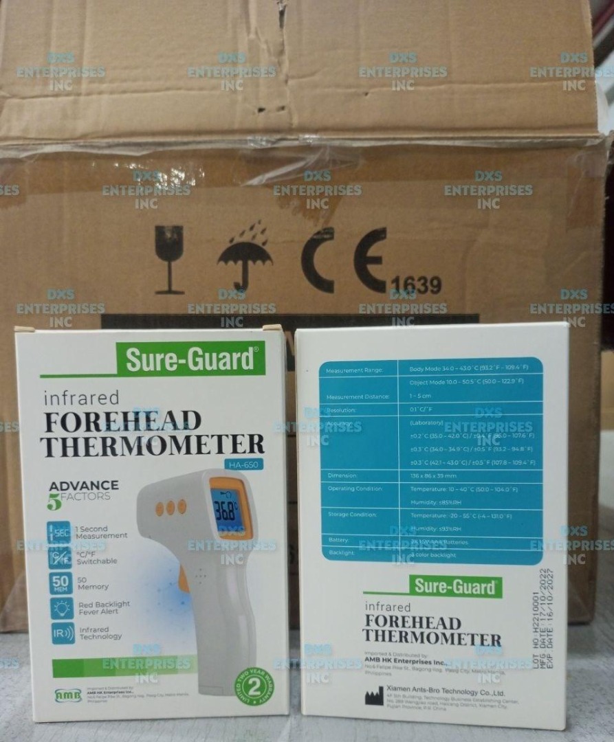 SUREGUARD FOREHEAD THERMOMETER, Health & Nutrition, Thermometers on
