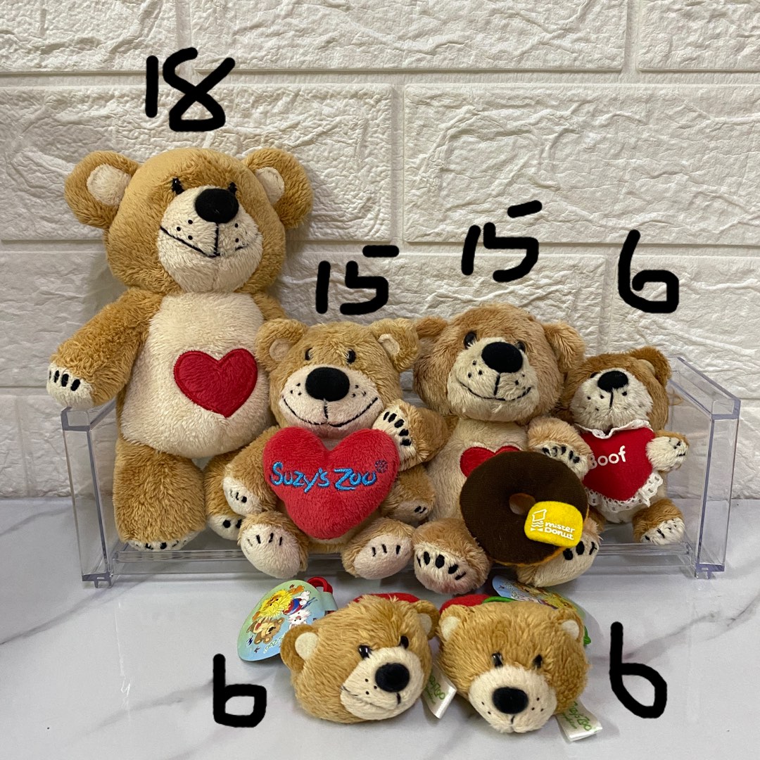Suzy s zoo bear plush toy plush Keychain hairties Hobbies Toys