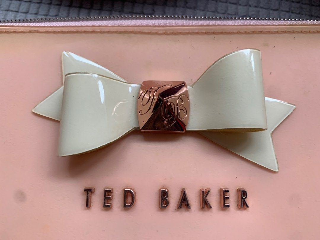 Ted baker pink bow clutch bag top