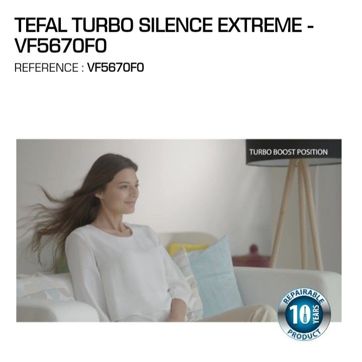 TEFAL FAN TURBO SILENCE EXTREME - VF5670F0, Furniture & Home Living ...