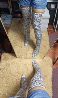 Thigh high fashion boots
